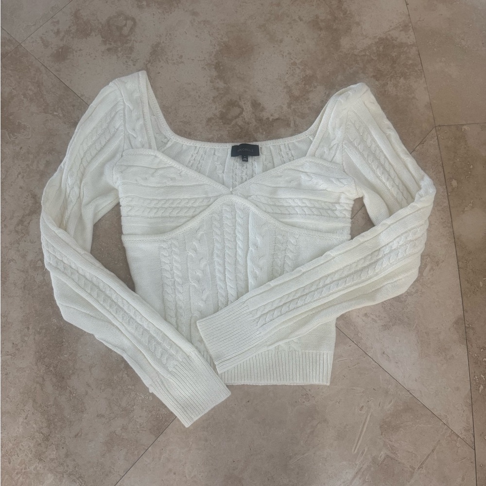 MAJORELLE Fallone Sweater in Cream